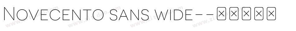 Novecento sans wide-字体转换